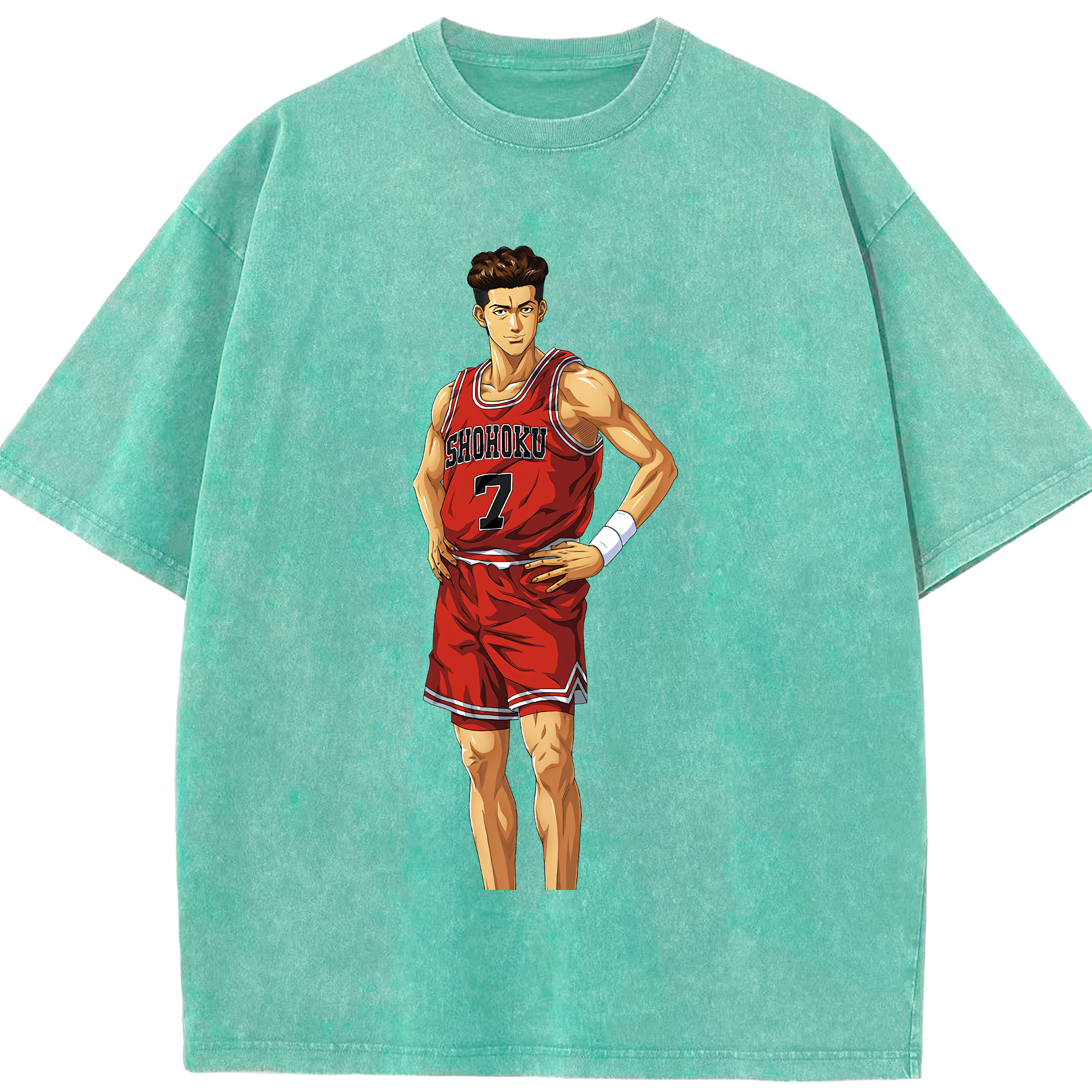 （画像用） SLAM DUNK／スラムダンク 綿100% ヴィンテージ風 半袖Tシャツ（フロントプリント）